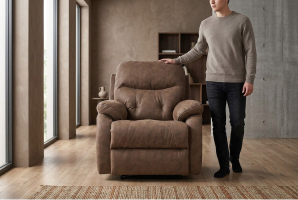 Wohnzimmer Relax Sessel Luxus Modern Design Sitzmöbel Polster Textil