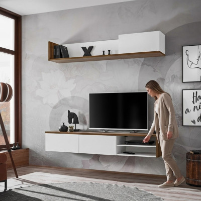 Wohnwand Wandregal Moderne Design TV-Ständer Wohnzimmer Einrichtung Neu