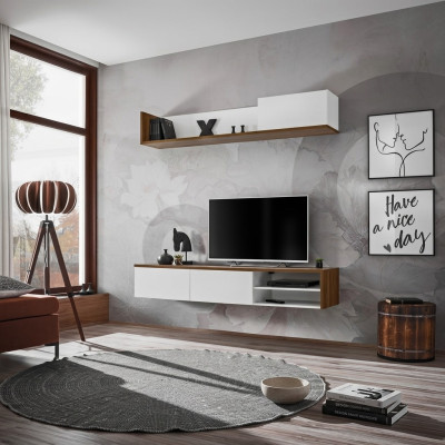 Wohnwand Wandregal Moderne Design TV-Ständer Wohnzimmer Einrichtung Neu