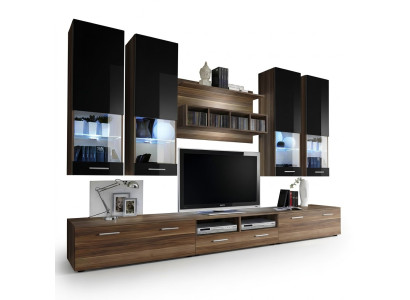 Design Wohnwand TV Ständer 4x Wandschrank Lowboard Wandregal Luxus Möbel