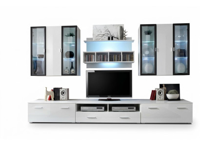 Wohnwand Designer TV-Ständer Wohnzimmer Einrichtung Holz Modern Möbel