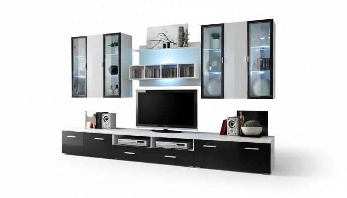 Moderne Design Wohnwand TV-Ständer Holz Wohnzimmer Möbel TV Einrichtung