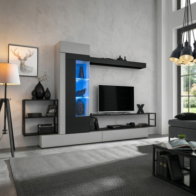 Moderne Design Wohnwand TV-Ständer Holz Wand Regale Luxus Wohnzimmer Einrichtung