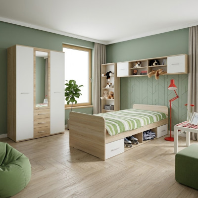 Kinderzimmer Set Bett Nachttisch Designer Kleiderschrank Modern Einrichtung 4tlg