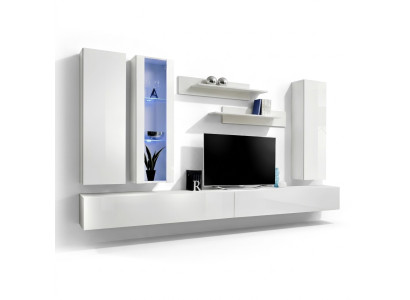Wohnzimmermöbel Designer Weiß Wohnwand TV Ständer Sideboard Modern Wandschrank