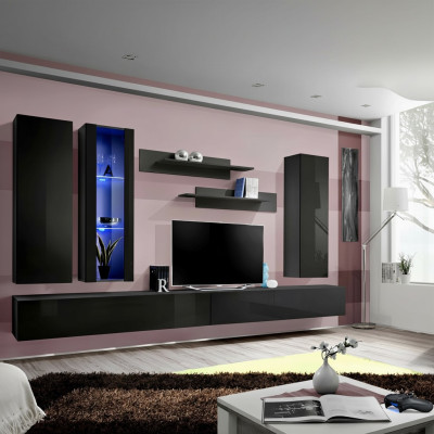 TV-Ständer Modern Wand Regal Wohnzimmer Design Einrichtung Wohnwand Möbel