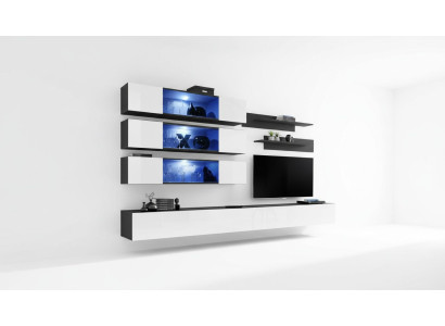 Designer Komplett Wohnwand Lowboard Wohnzimmermöbel Einrichtung Wandschrank