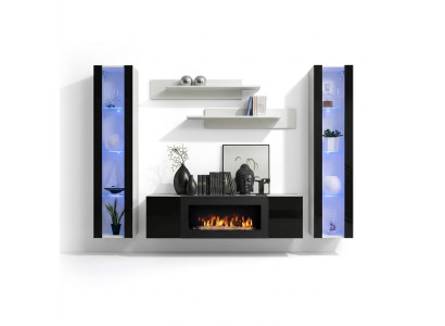 Luxus Wohnwand tv Ständer Sideboard Holz Designer Wohnzimmer Hänge Vitrine Möbel