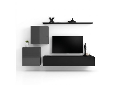 Wohnwand Hänge Schrank Modern Design Wohnzimmer Luxus Möbel Wand Regale