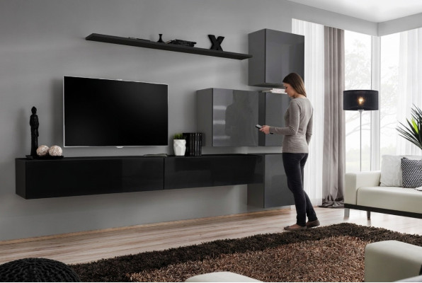 Wohnzimmer Design Komplett Wohnwand Wandschrank Luxus Garnitur Schrank