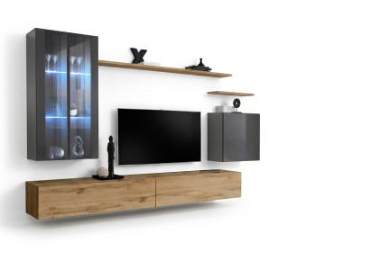 Designer Komplett Luxus Garnitur Wohnzimmermöbel Regale Stil Modern Sideboard