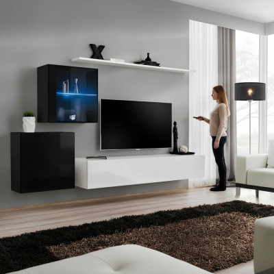 Wohnzimmermöbel Designer Modern Wohnwand 260cm Luxus Sideboard Garnitur