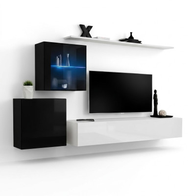 Wohnzimmermöbel Designer Modern Wohnwand 260cm Luxus Sideboard Garnitur