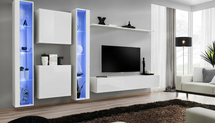 Designer Modern Wohnwand Luxus Regale Komplett Wand Schrank Wohnzimmermöbel