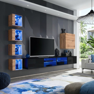 Modern Möbel Designer Wohnwand Einrichtung Luxus Garnitur Neu Wandschrank