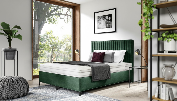 Luxus Boxspringbett Schlafzimmer Polsterbett Einrichtung Textil 160x200cm Holz