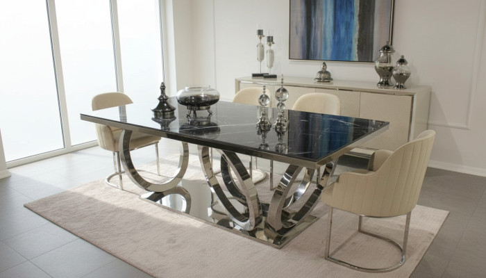 Modern Einrichtung Set Luxus Möbel Esstisch Neu 4x Stühle Design Sideboard