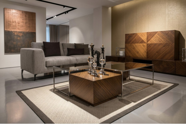 Luxus Couchtisch Wohnzimmermöbel Holz mit Glas Design Modern Neu