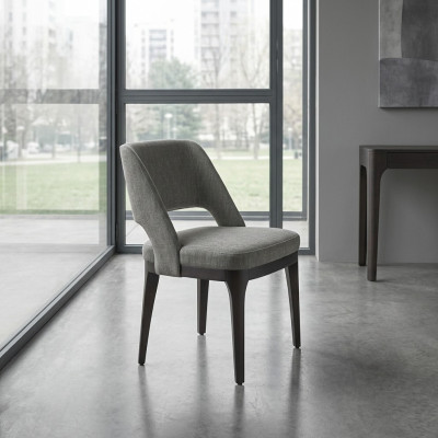 Grau Stuhl Luxus Designer Möbel Esszimmer Polstersitz Modern Einrichtung