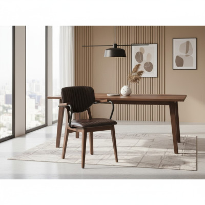 Luxus Stuhl mit Armlehnen Esszimmerstuhl Möbel Polstersitz Modern Einrichtung
