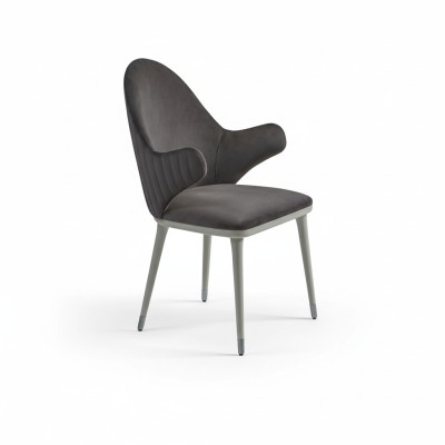 Grau Stuhl mit Armlehnen Modern Esszimmer Luxus Designer Möbel