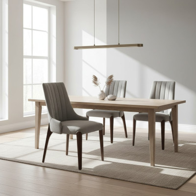 Grau Stuhl Esszimmer Design Moderne Polstersitz Luxus Einrichtung Neu