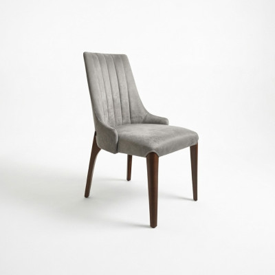Grau Stuhl Esszimmer Design Moderne Polstersitz Luxus Einrichtung Neu