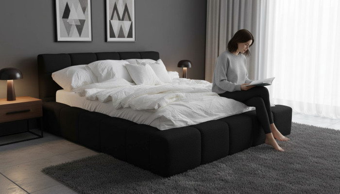 Bett Klassisch Polster Design Luxus Doppel Hotel Betten Schlaf Zimmer Textil Neu