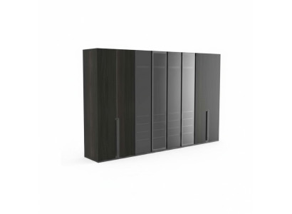 Kleiderschrank Schlafzimmer Luxus Schränke 8-türlger Schwarz Schrank
