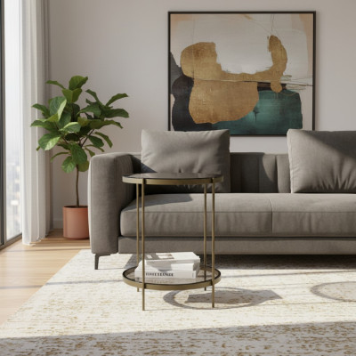 Beistelltisch Glass stilvolle neu luxuriöse modern Grau Couchtisch Neu