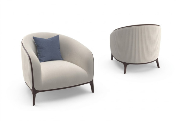 Sessel Design Couch 1 Sitzer Textil Lounge Polster Luxus Sitz Relax