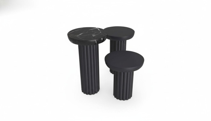 Beisteltisch wohnzimmer luxus tisch design beistelltische schwarz neuheit
