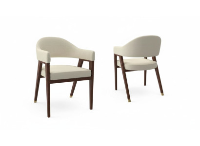 Design Stühle Polster Hotel Stuhl Textil Holz Möbel im Esszimmer neu