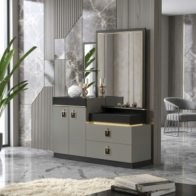 Schminktisch mit Spiegel Konsole Kommoden Holz Modern Schlafzimmer