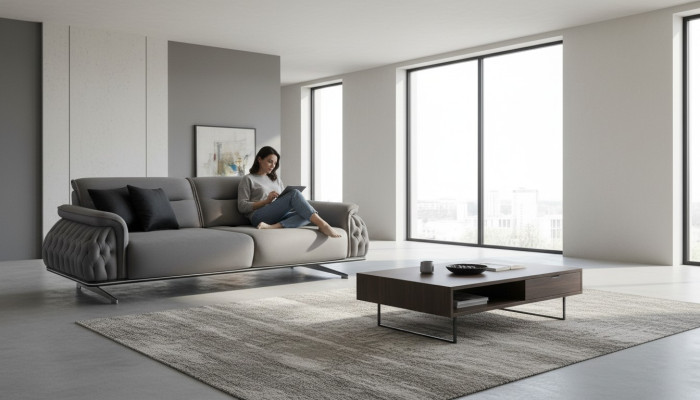 Designer weich 3 Sitzer Sofa für Wohnzimmer Textil Polstermöbel neu Luxus