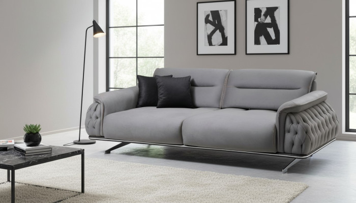 Designer weich 3 Sitzer Sofa für Wohnzimmer Textil Polstermöbel neu Luxus