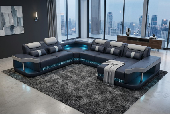 Luxus Couch Polster Möbel Wohnlandschaft Couchen Polster Ecksofa Eckgarnitur