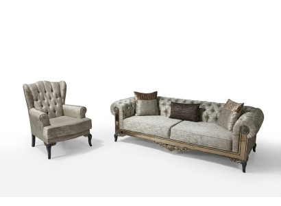 Sofagarnitur 3+1 Sitzer Set Design Sofas Polster Textil Relax Sofa 2tlg