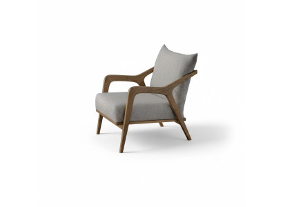 Sessel Modern Design Wohnzimmer Möbel Helles grau farbe Luxus Stil