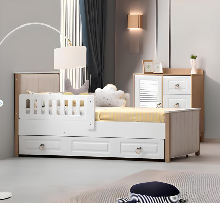 Modern Kinderzimmer Set Bett Kleiderschrank Kommode Schreibtisch Helles