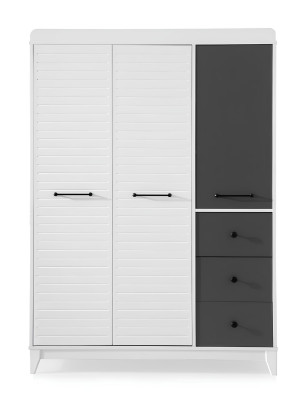 Modern Kinderzimmer Set Besteht aus Bett Schrank Kommode Tisch 4tlg.