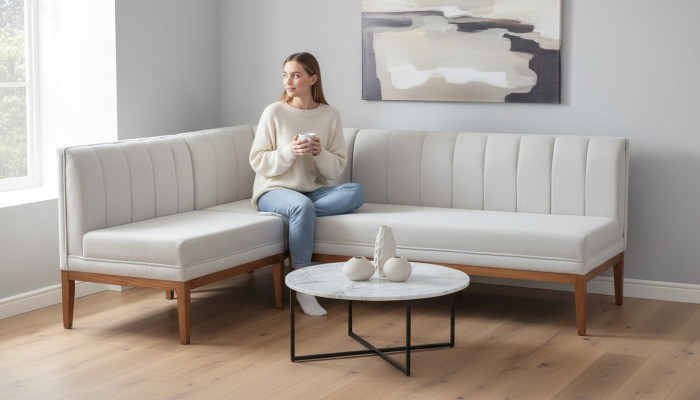 Weiße Eckbank Esszimmer Bänke Exklusive Küchen Sitzmöbel Polster Bank