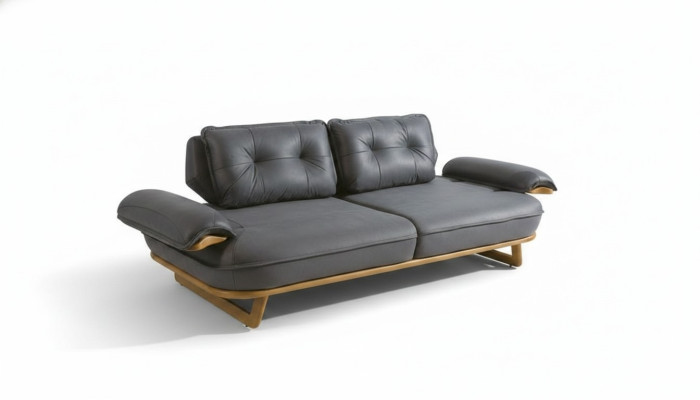 Exklusiver Grauer 3-Sitzer Designer Sofa Wohnzimmer Polstercouch Möbel