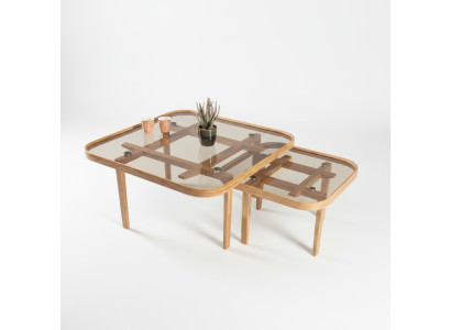 Moderne Holztische Designer Wohnzimmer Sofatische Luxuriöse Glastische