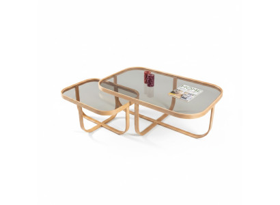 Rechteckige Couchtische Designer Wohnzimmer Tische 2x Sofatische 2tlg