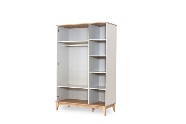 Robuster Holz Kleiderschrank Kinderzimmer Schrank 4-Türiger Schrank