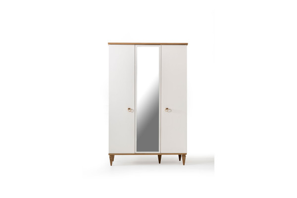 Luxuriöser Weißer Kleiderschrank Designer Holzschrank Glasschrank Möbel