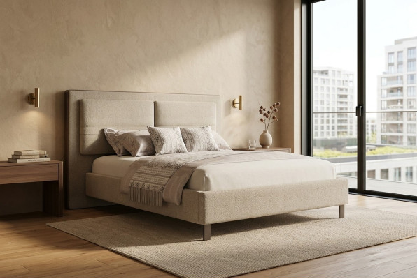 Polsterbett 180 x 200 cm Doppelbett Schlafzimmer Luxus Holzmöbel neu