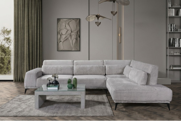Stilvolles Ecksofa L-Form Luxus Wohhnzimmer Wohnlandschaft Sofas Couchen