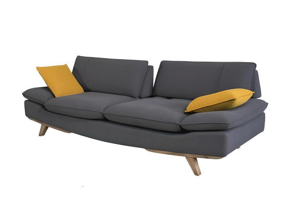 Stilvolles Graues 3-Sitzer Sofa Moderne Luxuriöse Wohnzimmer Couchen